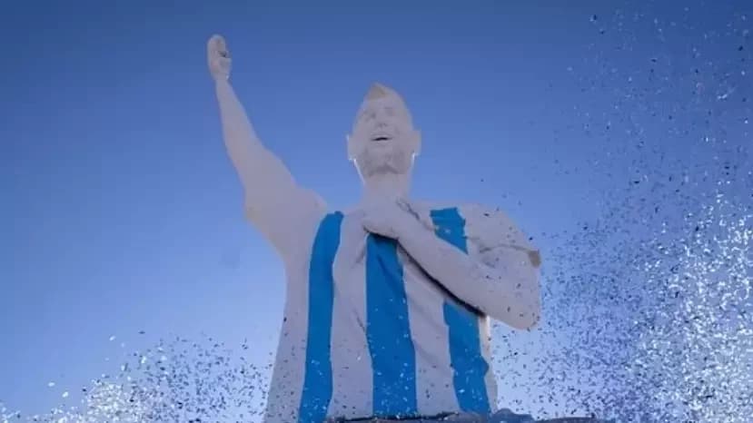 Bức tượng Messi cao 26m: Tác phẩm nghệ thuật khổng lồ giữa sa mạc